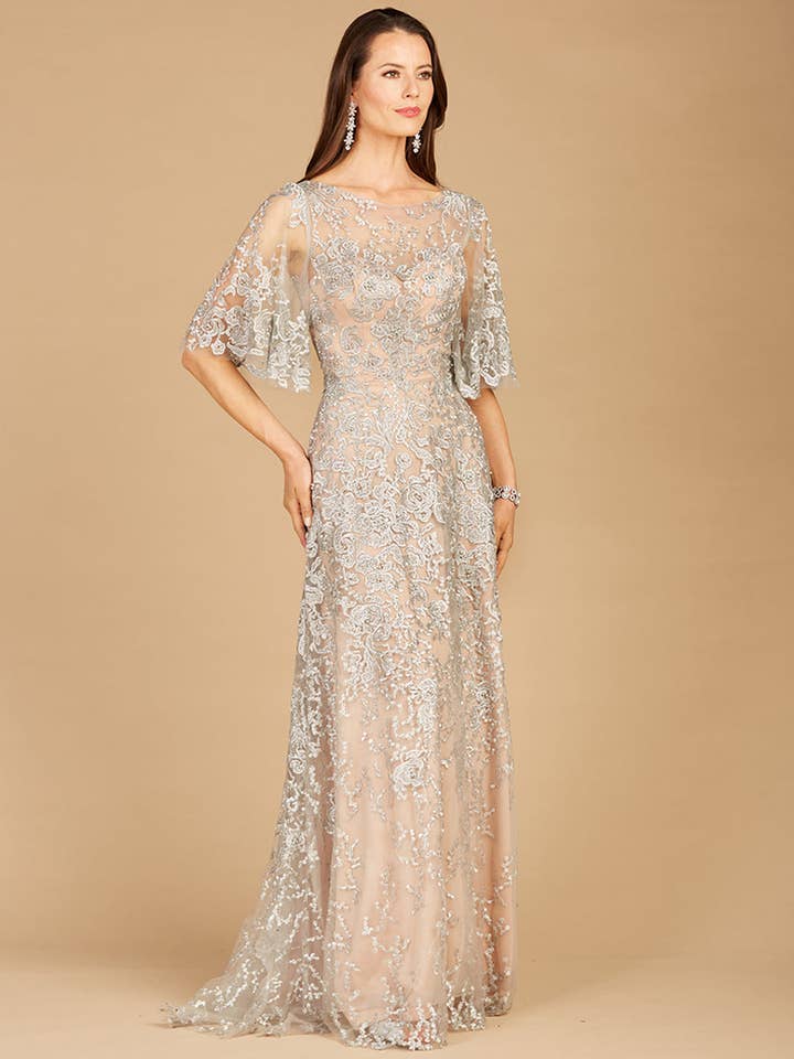 Lara 33277 - Abito da Madre con Maniche a Mantella per la vendita all'ingrosso da parte di Lara New York