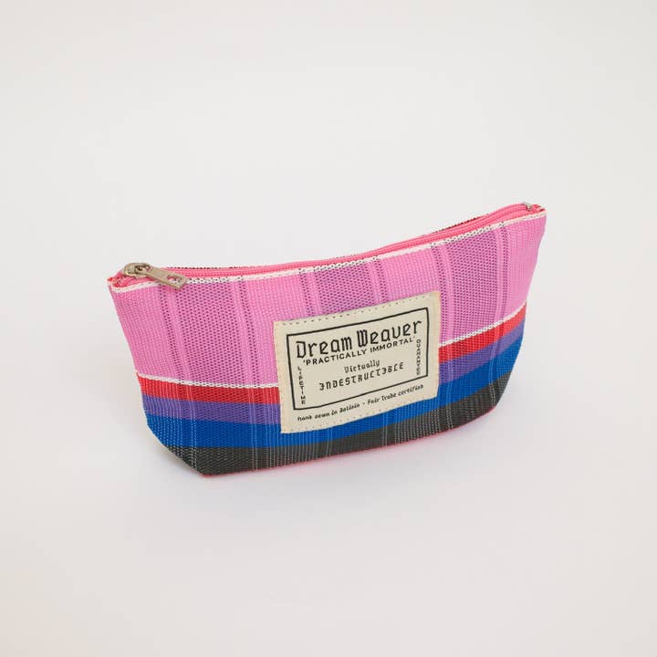 The Kit Minimal Essentials Bag - Bubble Gum Stripe for wholesale by DreamWeaver