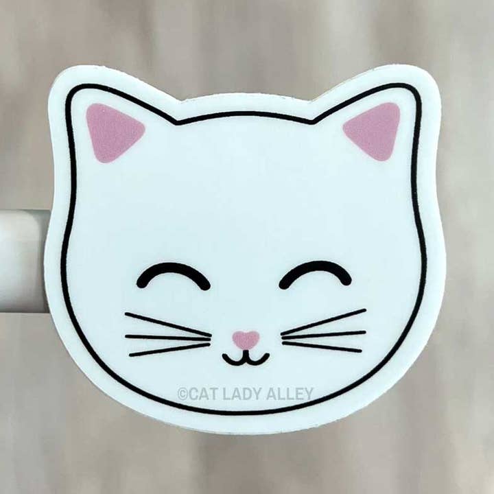 Cat Lady Alley - Wholesale Sticker - Happy Cat Head Sticker0