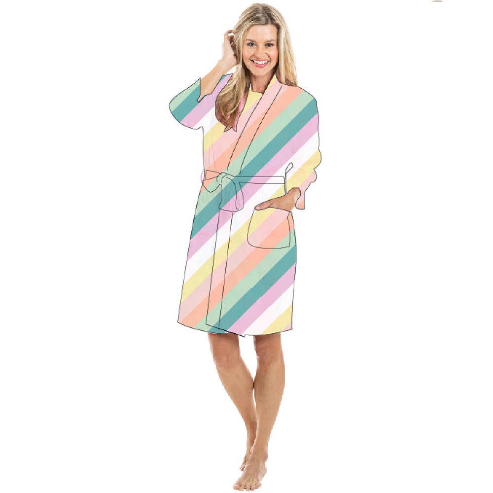 Pastel Striped Women's Robes for wholesale on Faire0