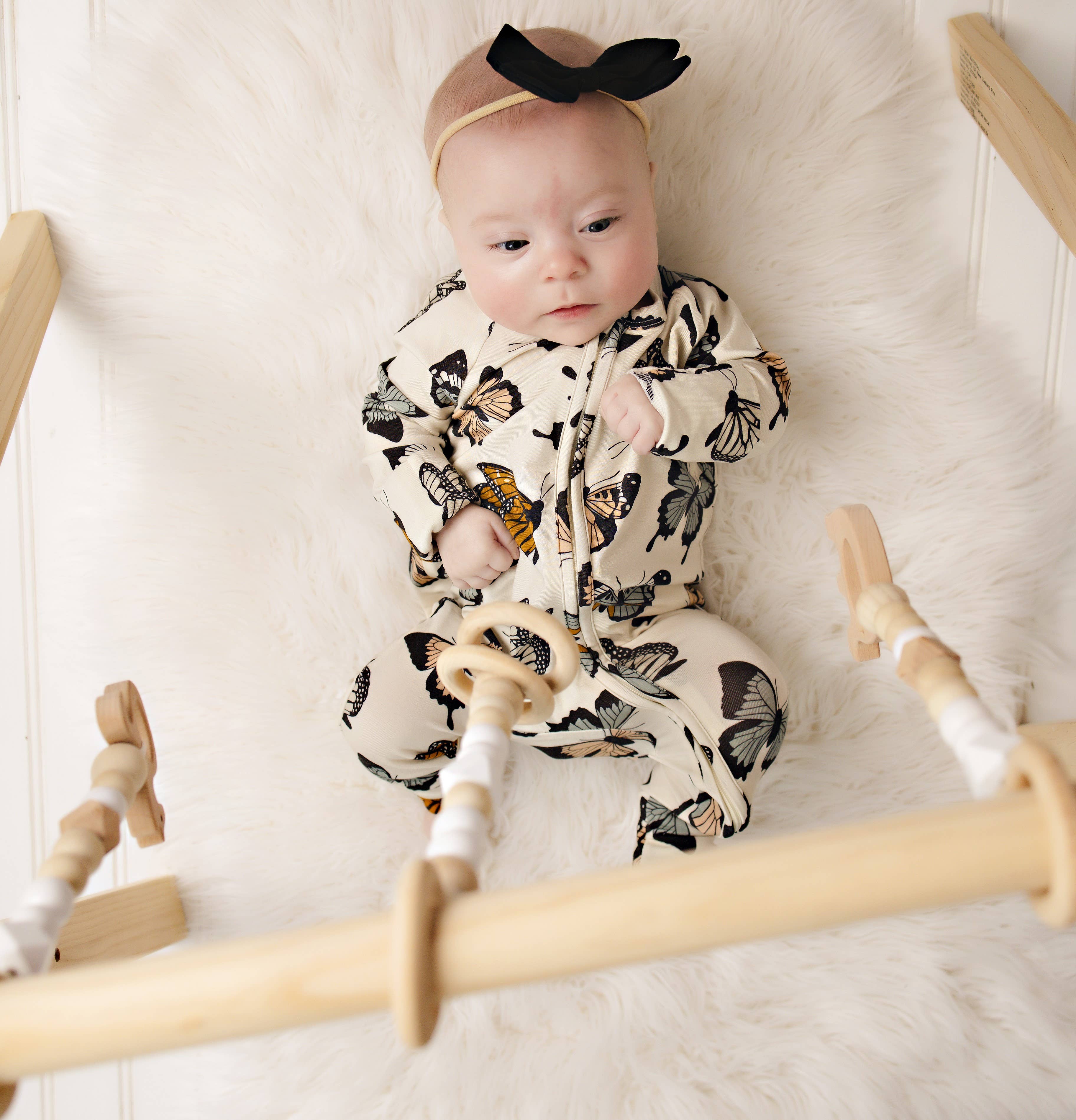 Butterscotch Babies - Wholesale Sleepsuit - Baby - Bamboo Sleeper Butterflies