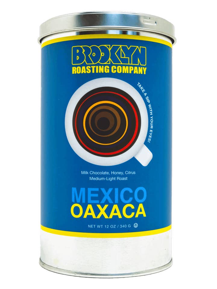 Brooklyn Roasting Company Mexico Oaxaca, Fair Trade Whole Bean Coffee 12oz Tin for wholesale by Brooklyn Roasting Company