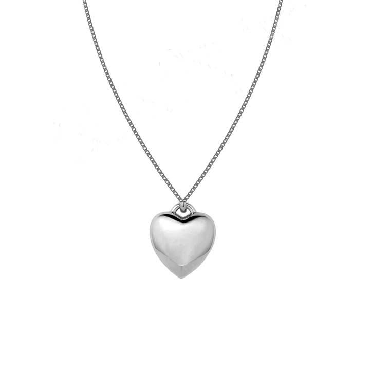 Puffy Heart Ketting Ketting Sterling Zilveren Bedel Hanger voor wholesale door Jewelry Bar