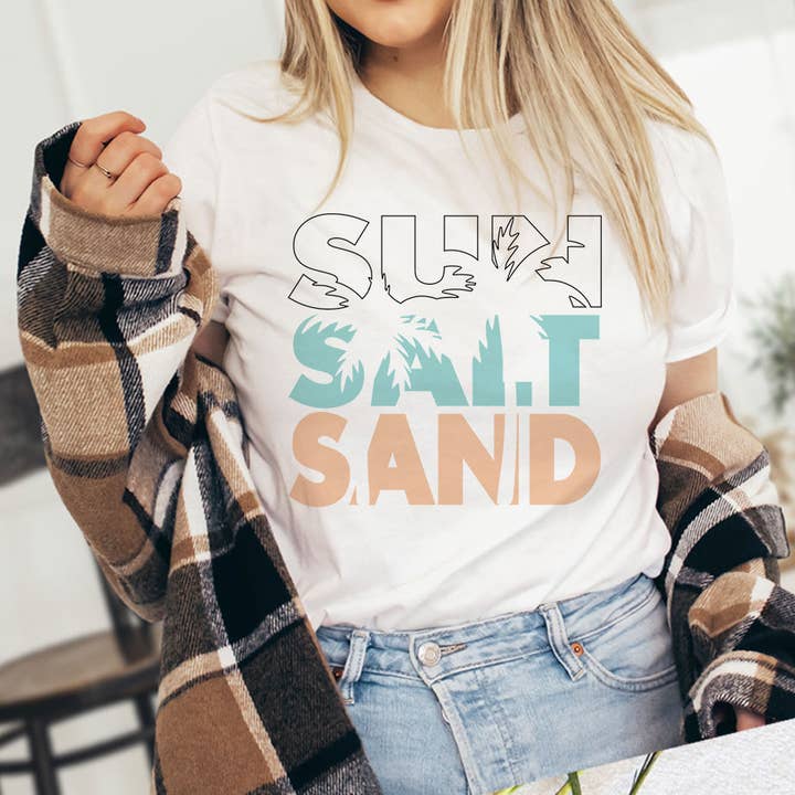 House Of Rodan - Wholesale T-Shirt (Graphic) - Women's - Sun Salt Sand - Beach Life Vacation T-Shirt
