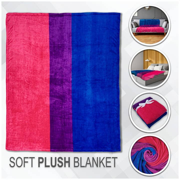 Flags Importer - Wholesale Throw Blanket - Bisexual Soft Plush 50x60in Blanket9