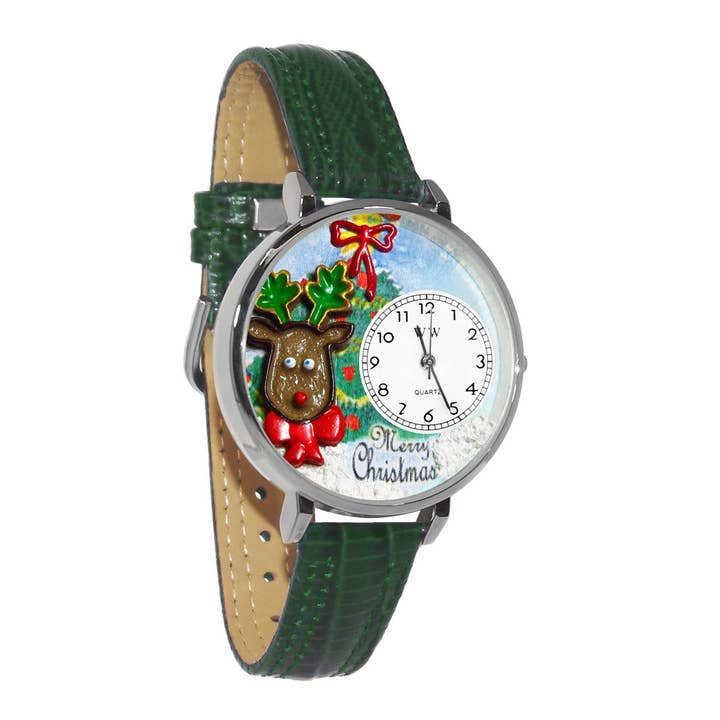 Christmas Reindeer 3D Watch | Handmade in USA for wholesale by Whimsical Gifts