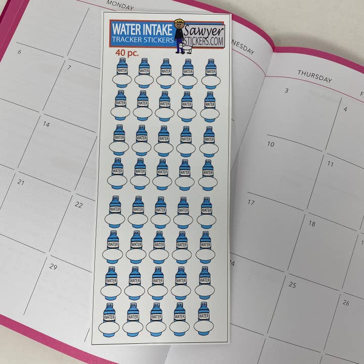 Water bottle Tracker Stickers for wholesale by The Polka Dot Box