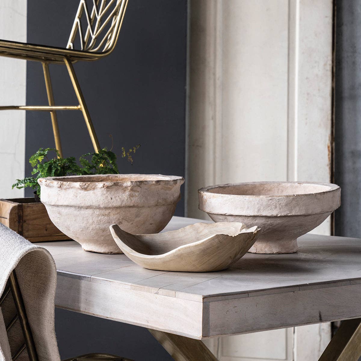 Blue Ocean Traders - Wholesale Decorative Plate/Dish/Bowl - Paper Mache Villager Bowl1