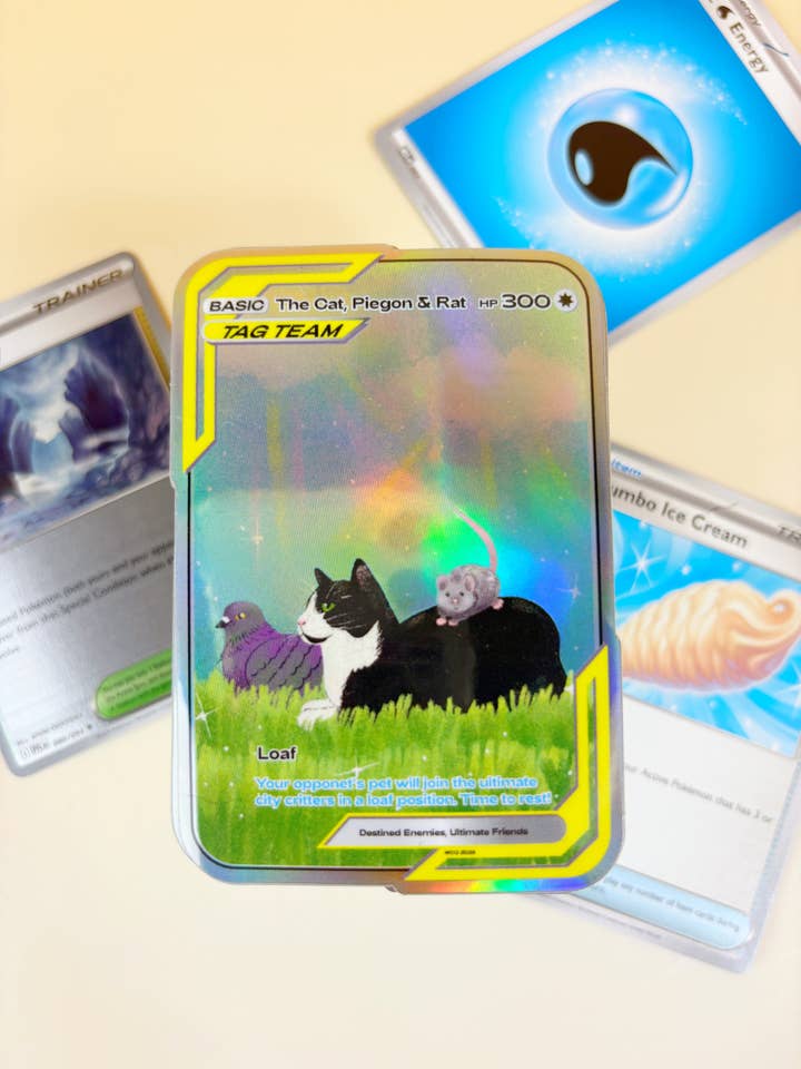 L'adesivo ispirato ai Pokémon Gatto, Piccione e Ratto per la vendita all'ingrosso da parte di The Wednesday Co