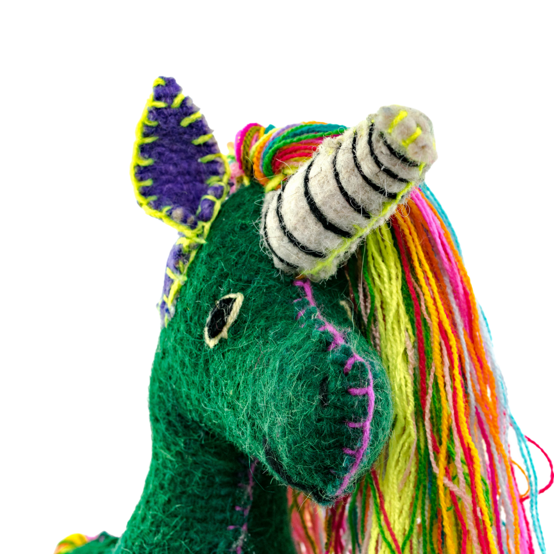 Lumily – wholesale Decorative tabletop object – Lily the Unicorn: Repurposed Wool Boho Decor - Mexico7
