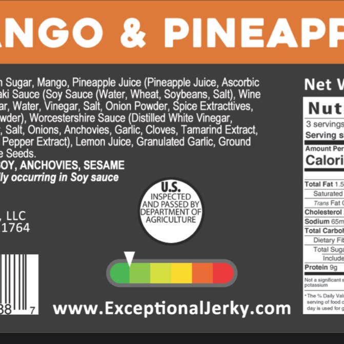 Exceptional Jerky LLC - Wholesale Jerky - Mango Pineapple2