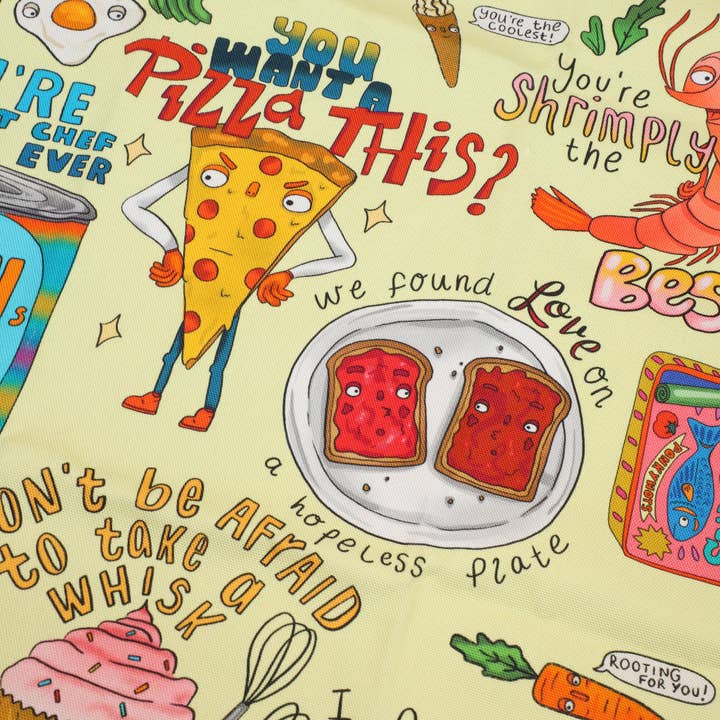 PonkyWots – wholesale Tea towel – PonkyWots Positively Soup-er Foodie Pun Tea Towel9