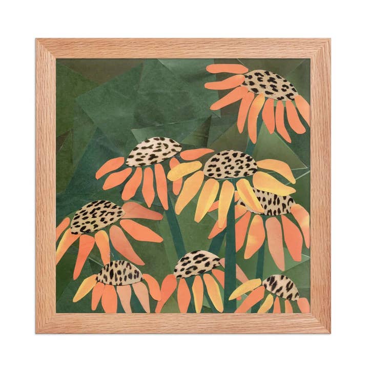 impression encadrée d'échinacée pour la vente par more the merrlier