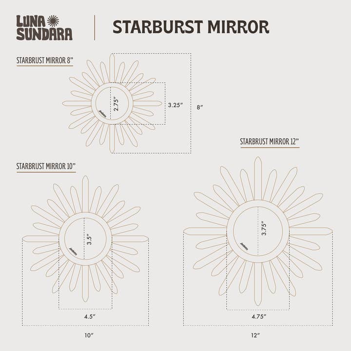 Luna Sundara – Großhandel Wandspiegel – Peruanischer Wandspiegel - Starburst