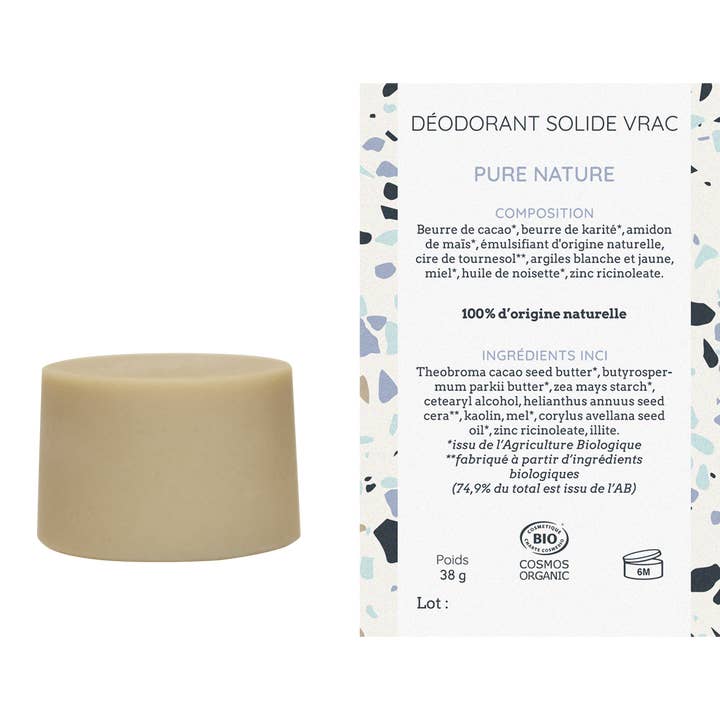 Bélice Pure Nature Solid Deodorant Bulk for wholesale by BELICE