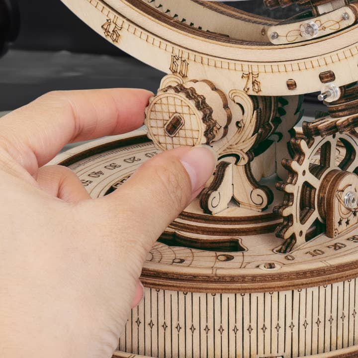 Robotime - Wholesale Doe-het-zelf-knutselset - ST003 Luminous Globe Rokr 3D houten puzzels Crafts Natural5