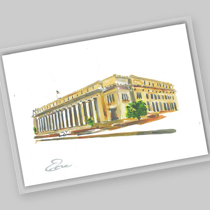 Fort Worth – Tarjeta Postal de la Oficina de Correos de Fort Worth para venta al por mayor de Eric Hanson Artwork