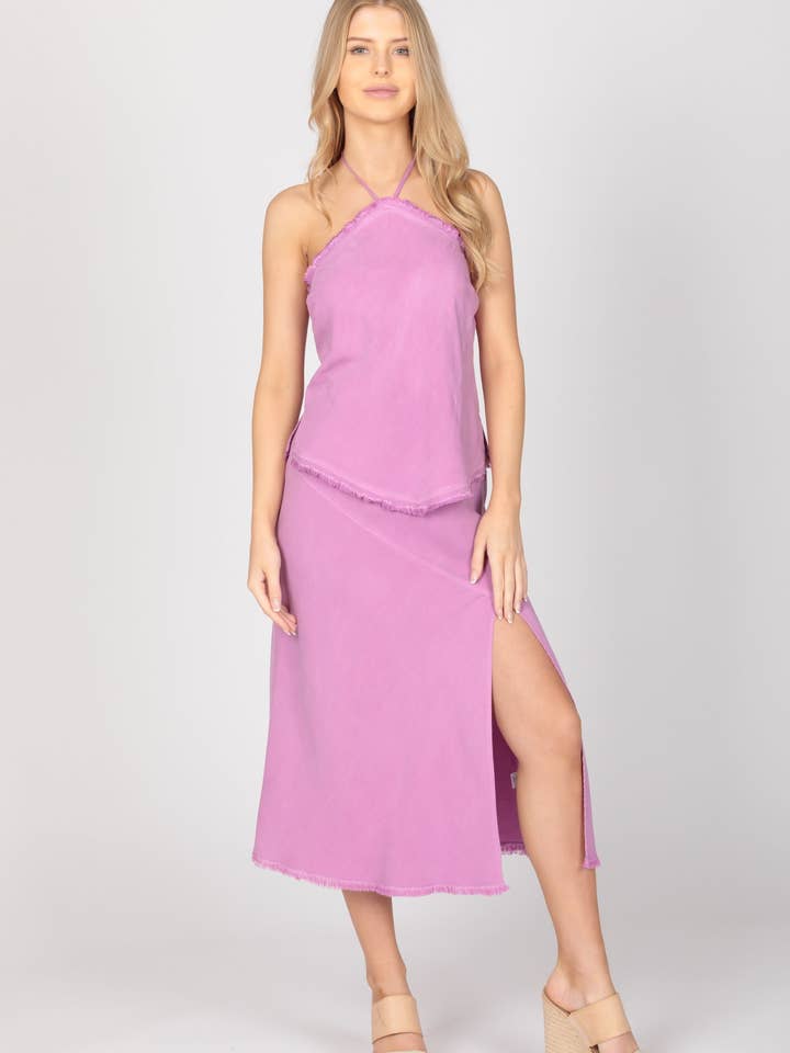 JUPE FENDUE FINITION BORD BRUT pour la vente par Maven West