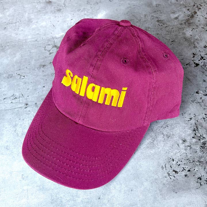 Salami Baseball Cap Dad Hat Restaurant foodie Italian deli for wholesale by The Silver Spider
