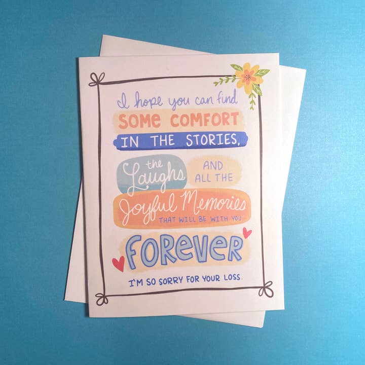 Heartfelt Sympathy Card: Comfort and Memories for wholesale by Fox Card Co