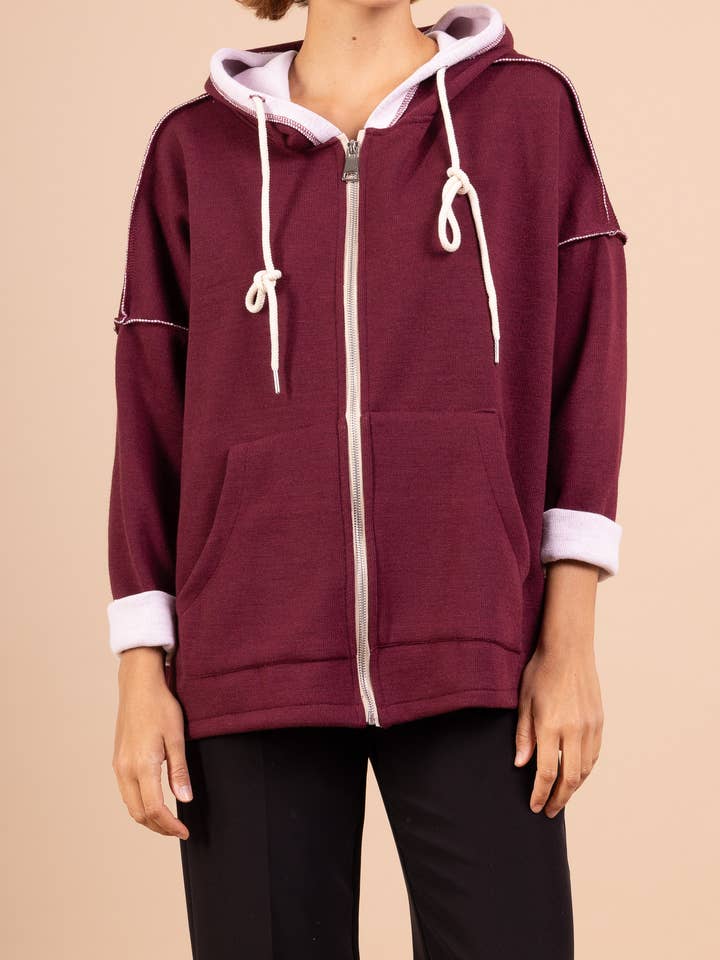 Mimi & Gogo - Vente Sweat à capuche – femme - Gilet À Capuche Avec Zip @7463_GiZipEpais
15