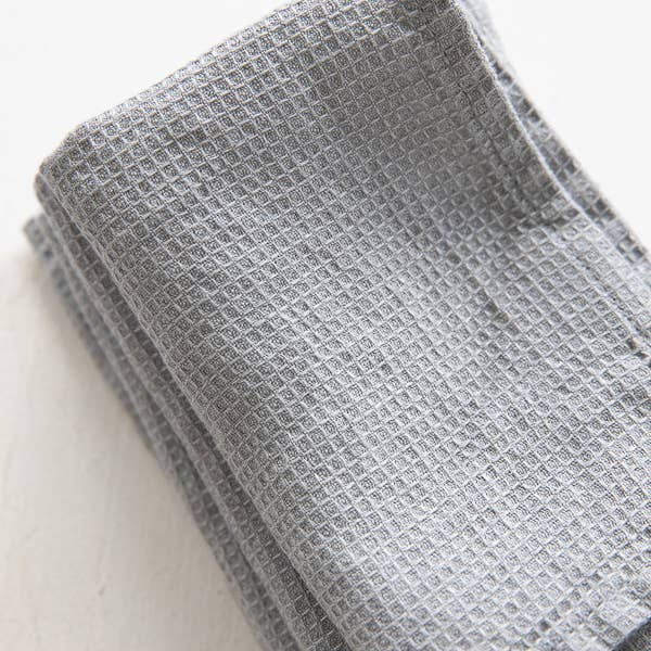 LinenMe - Wholesale Wash Cloth - Linen Wash Cloths Graphite Washed Waffle4