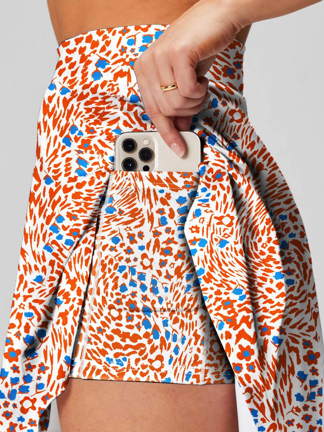 Rosa Clothing - Wholesale Skort - Women's - Abstract floral print athletic skirt tennis skort8