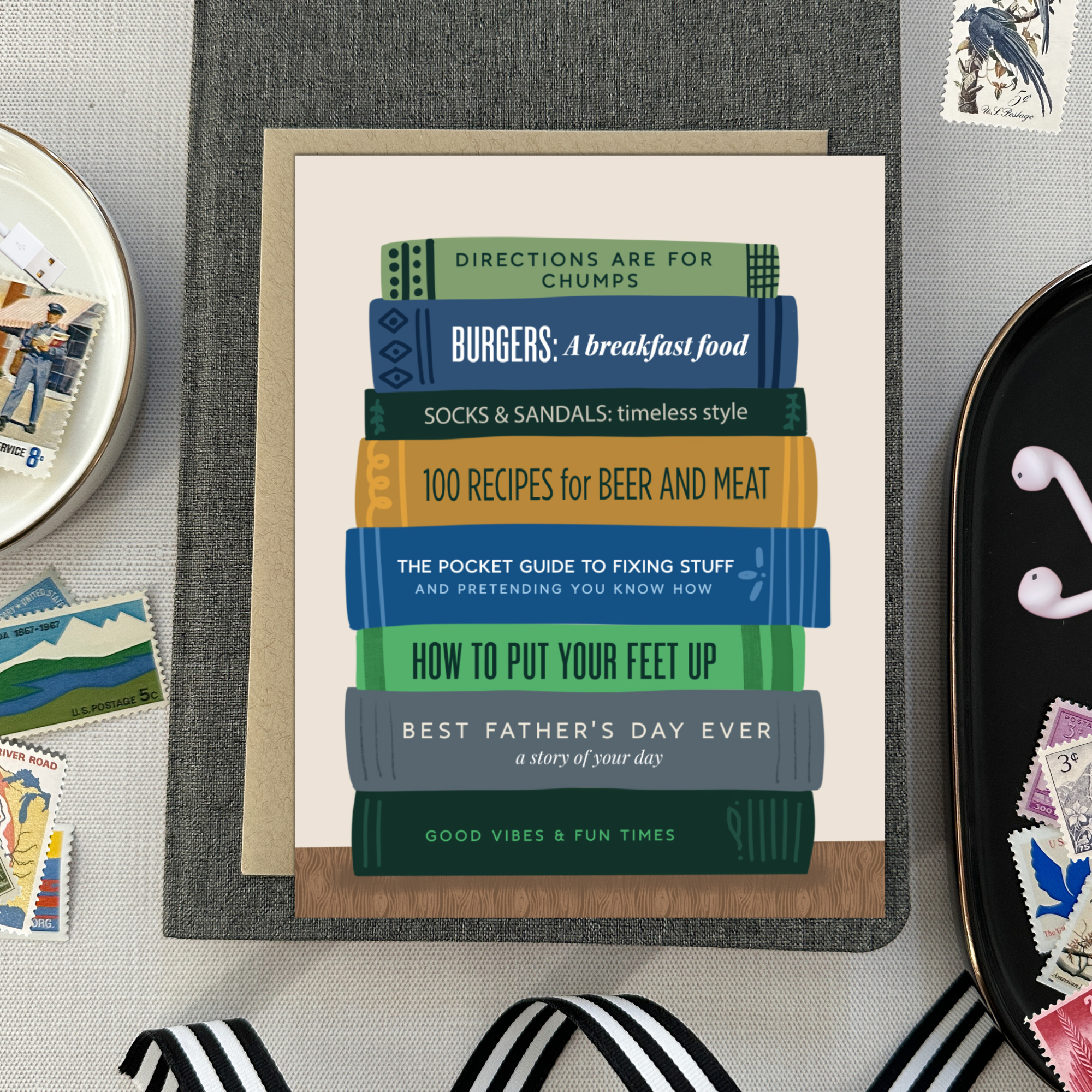 Barone and Co. - Wholesale Father's Day Card - Dad Books Father's Day Card5