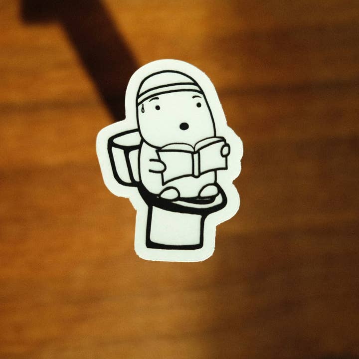 Novel Book Store - Wholesale Sticker - Plumbis Reading on Toilet2
