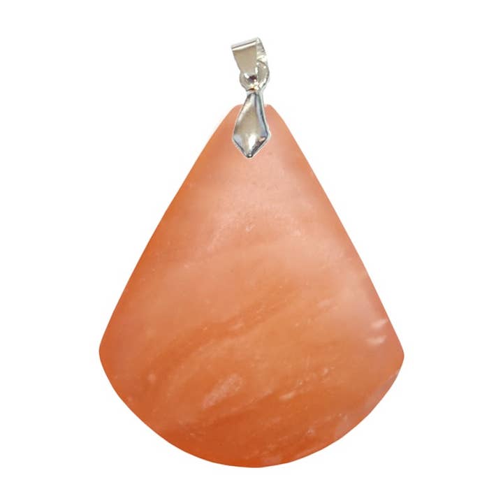 Orange Extra Triangle Calcite Pendants for wholesale by Artisans de Madagascar