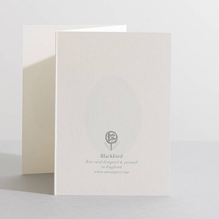 Sara Sayer - Vente Carte de vœux classique - Carte accordéon « Merle », Amoureux de la nature2