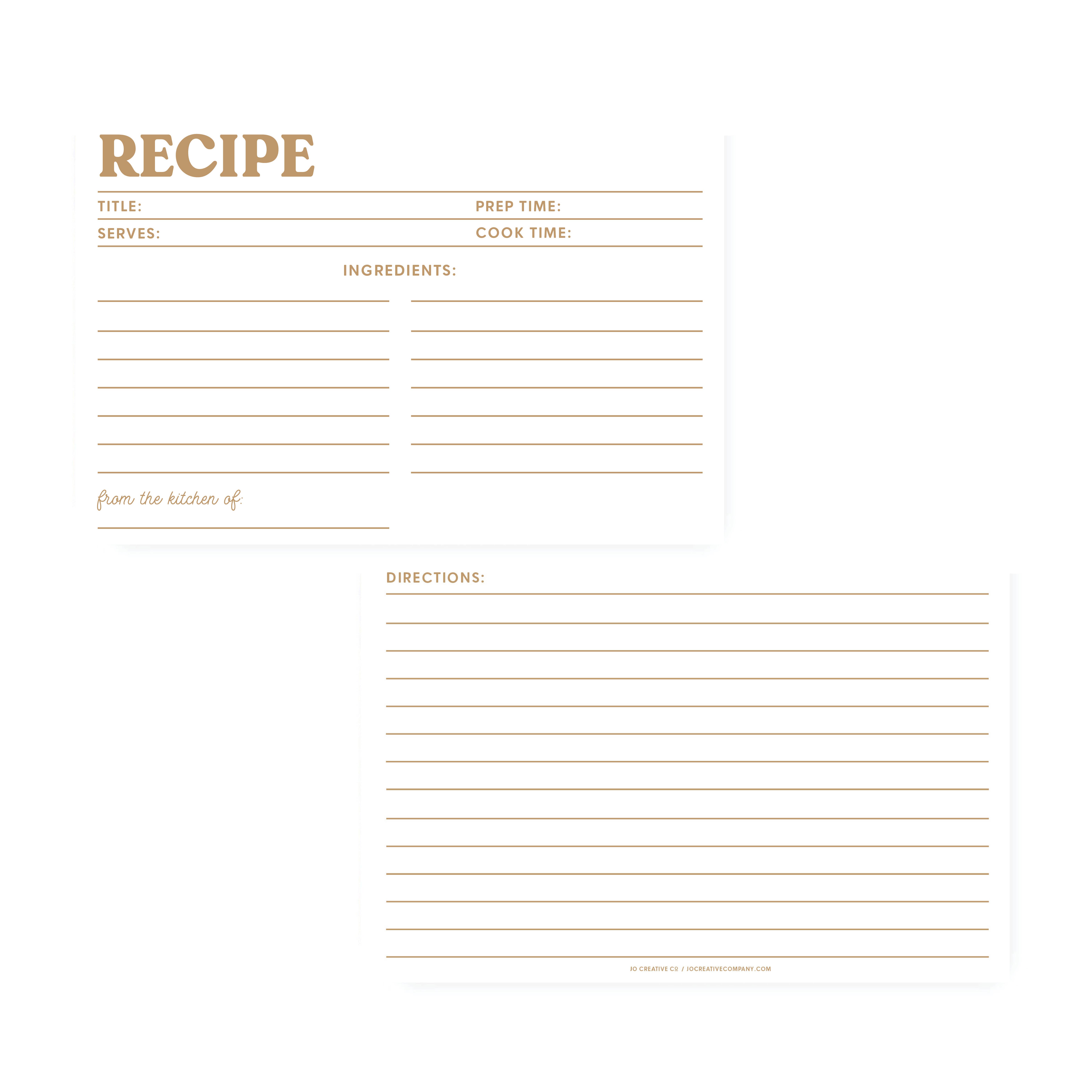 Jo Creative Co - Wholesale Recipe Card - Modern Farmhouse Recipe Cards9