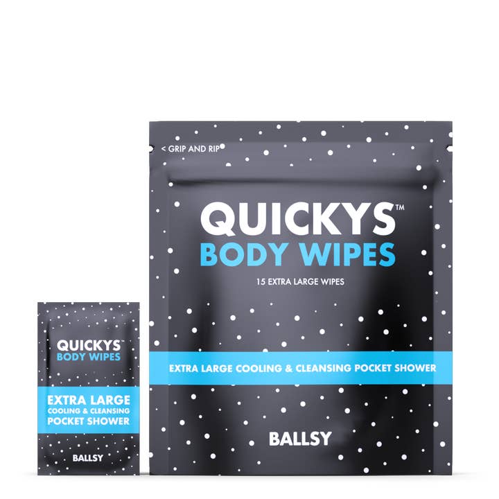 Quickys Body Wipes for wholesale by Ballsy