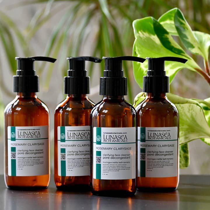 lunasea botanicals – wholesale Facial cleanser – Rosemary Clarysage Pore Decongestant Cleanser1
