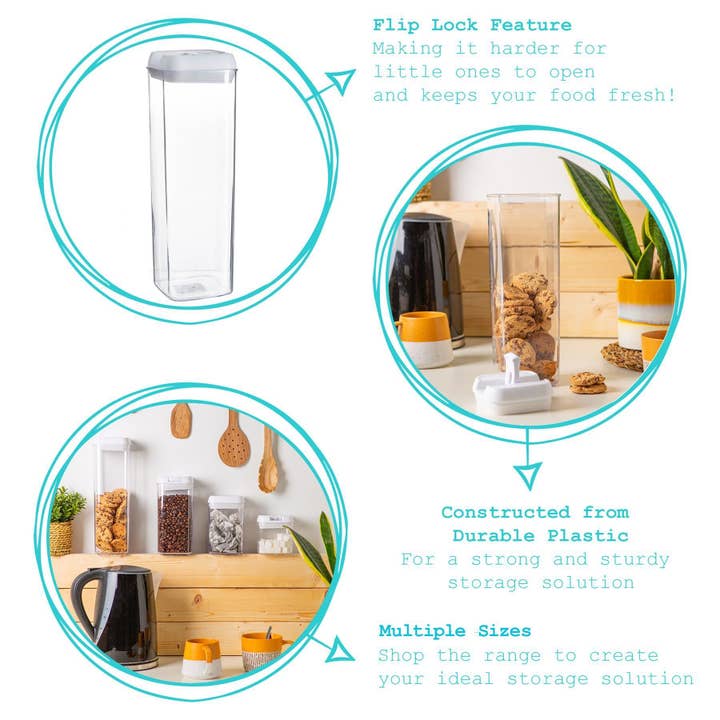 Rinkit Ltd – wholesale Food storage container – Flip Lock Plastic Food Storage Container - 1.9 Litre10