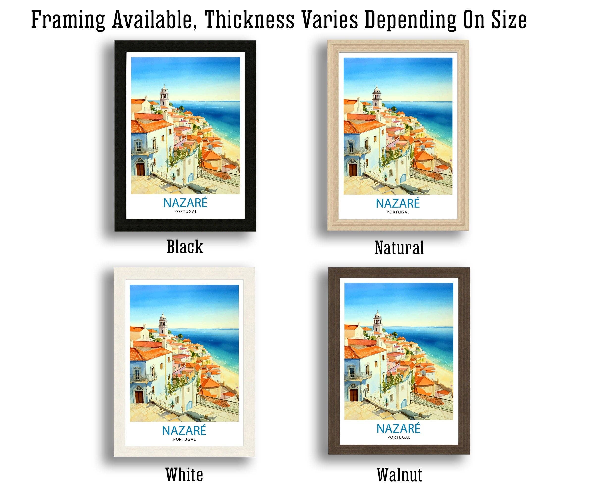 InkNPrintz – wholesale Art print – Nazare Portugal Travel Poster Nazare6