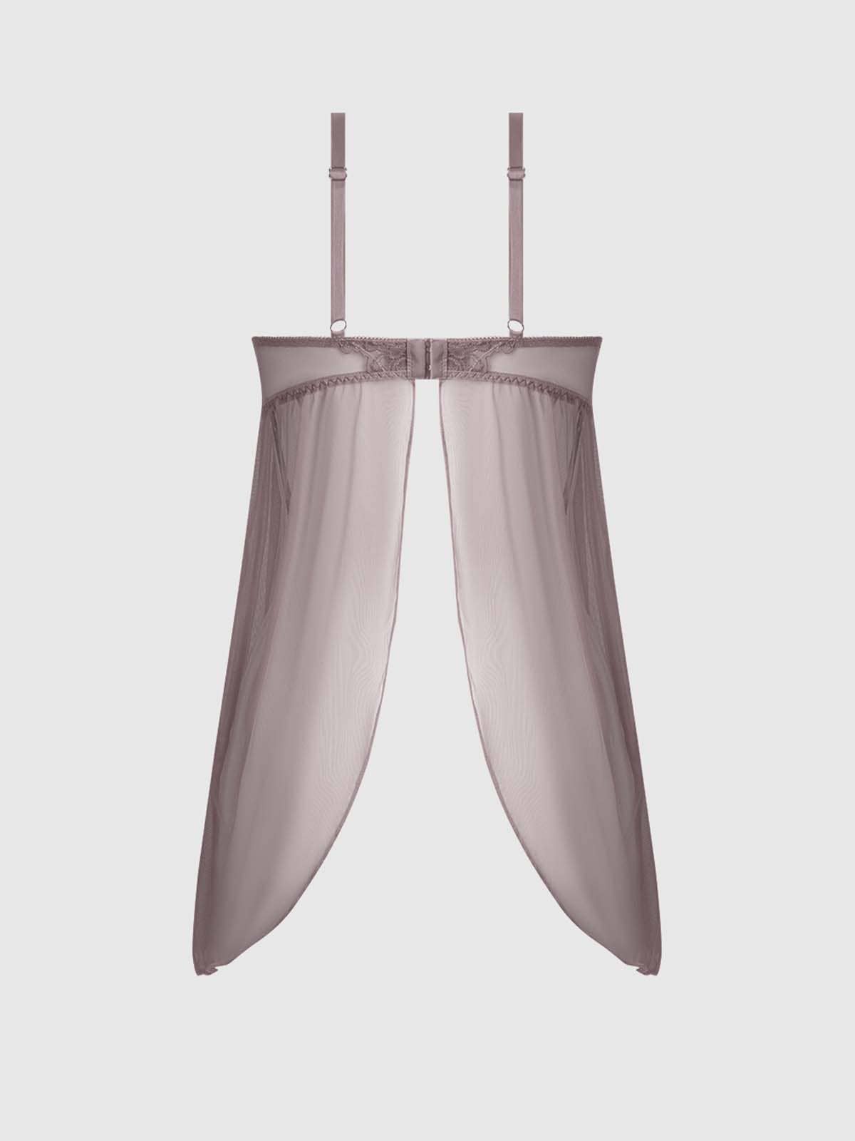 House of Desire - Wholesale Lingerie Set - Women's - EDEN EMBROIDERED MESH & SATIN BABYDOLL20