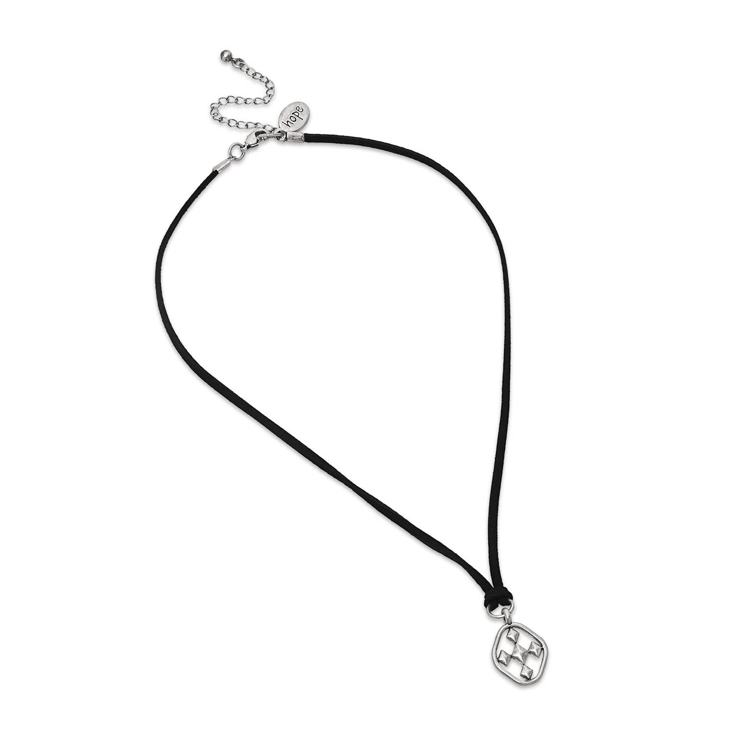 Gracewear Collection - Wholesale Pendant/Charm Necklace - Adjustable Suede Hope Necklace0