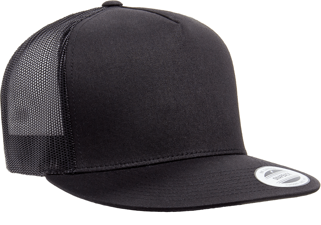 The Park Wholesale - Vente Casquette de camionneur – unisexe - Casquette Yupoong 6006 Classic Trucker Snapback, casquette à visière plate avec dos en maille - YP Classics®1