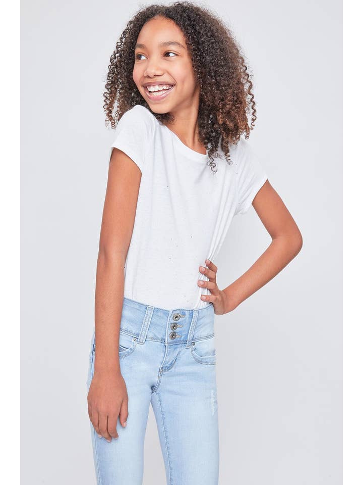 YMI - Wholesale Jeans - Kids - Girls WannaBettaFit 3-Button Clean Hem Skinny -GP2377531