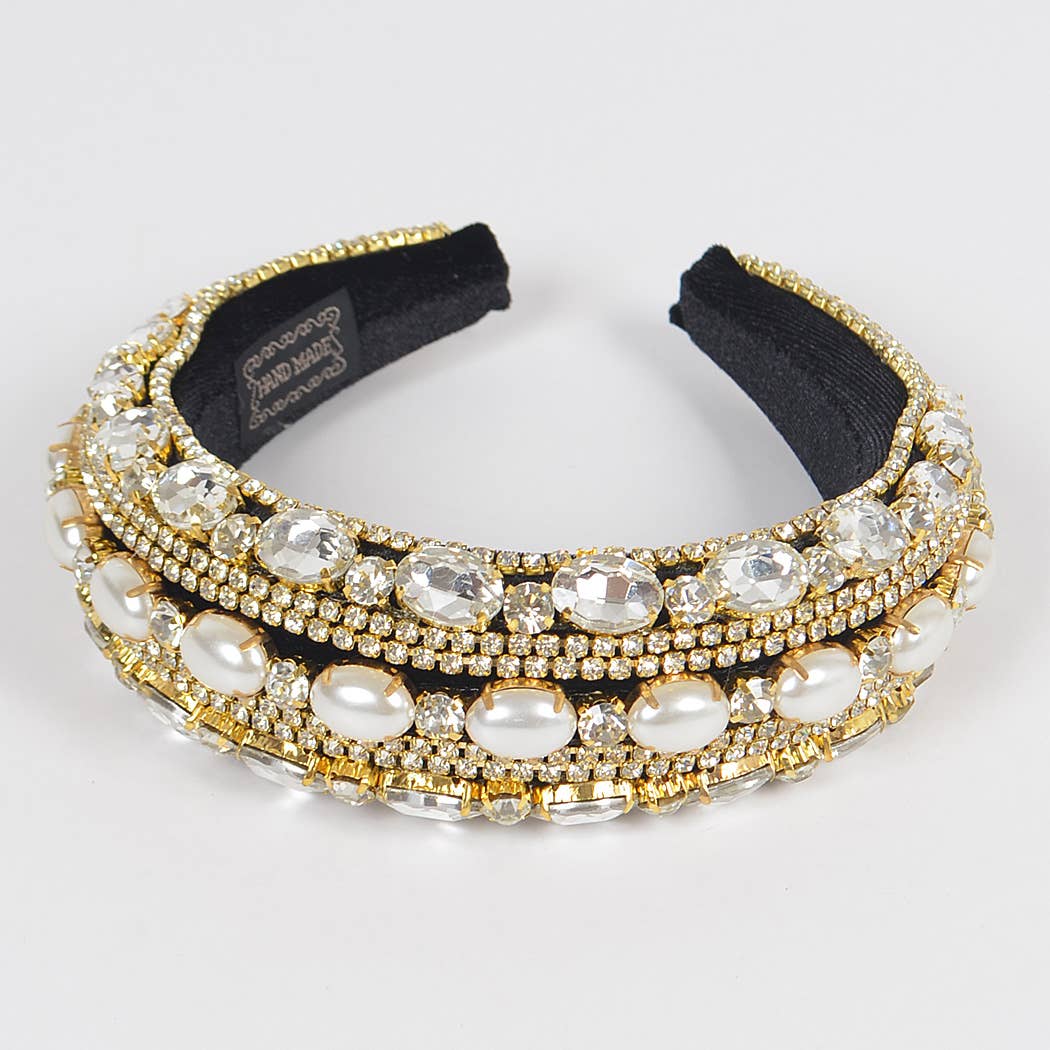 3AM BY H&D ACCESSORIES - Wholesale Fashion Headband - Women's - Embellished Stone Headband0