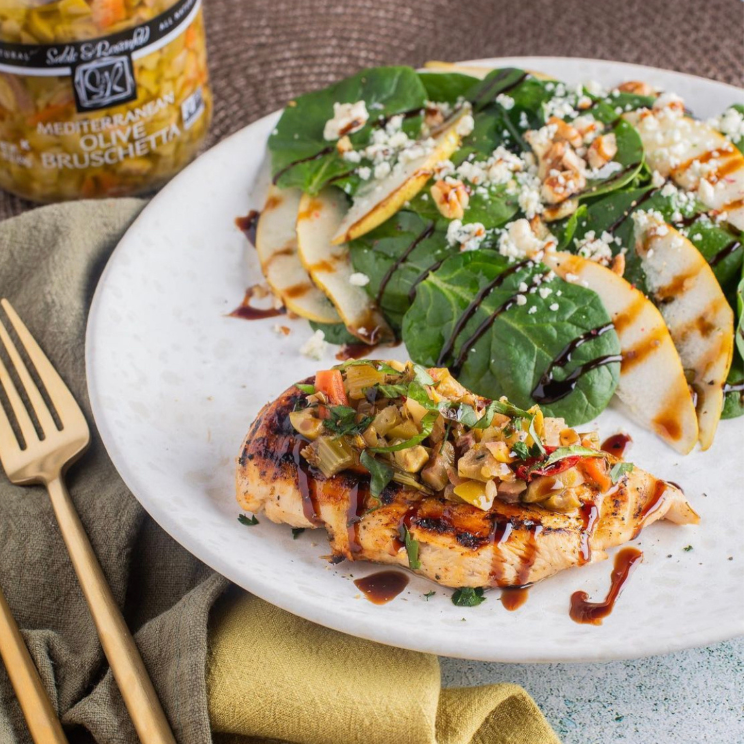 Sable and Rosenfeld est.1970 - Wholesale Pickled Vegetables - Sable & Rosenfeld Mediterranean Bruschetta 16oz / 64