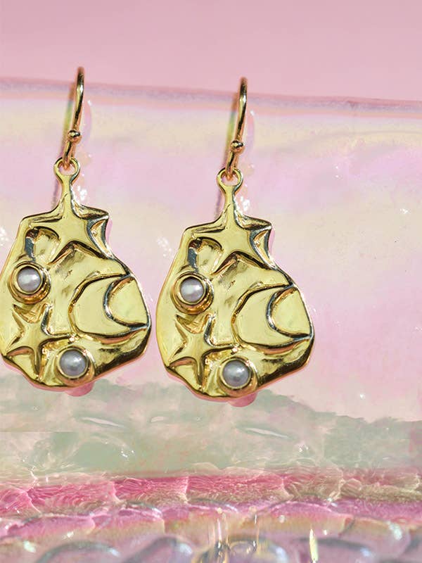 Annoushe jewelry - Wholesale Dangle Earrings - Stars and moon dangle earrings2