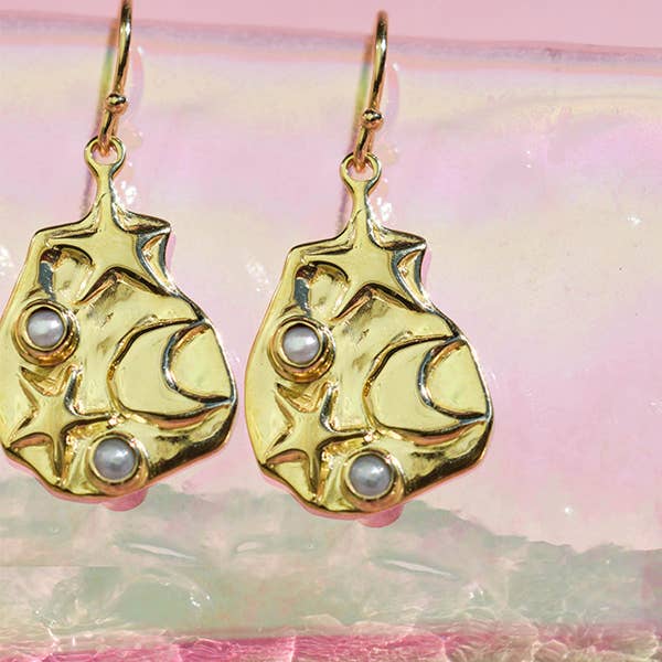 Annoushe jewelry - Wholesale Dangle Earrings - Stars and moon dangle earrings2