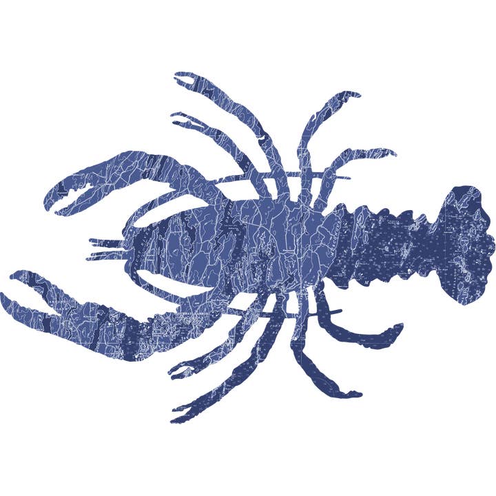 Ox Bow Decor - Wholesale Rugkussen - Dieren/Vogels/Vis/Blauwe Kreeft Lendenkussen