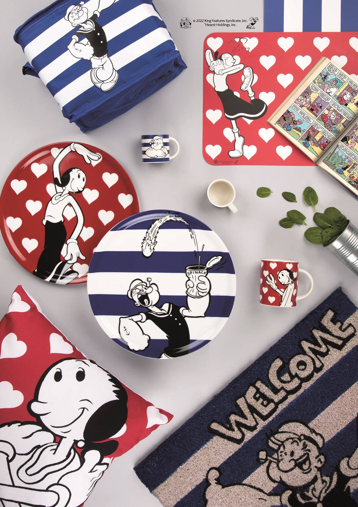 multicolour Set of 2 Mugs Popeye & Olive Oyl for wholesale on Faire2