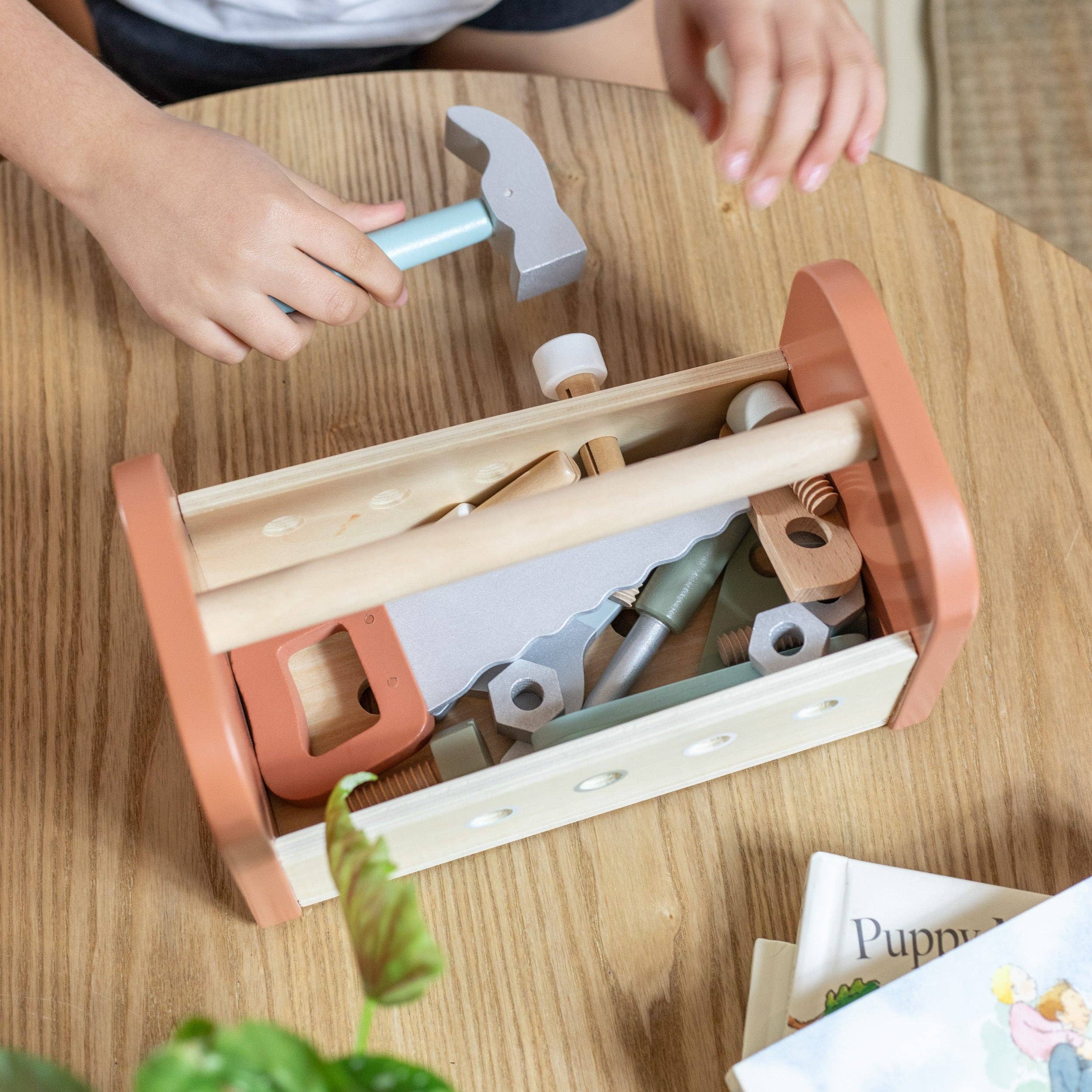 Speedy Monkey – wholesale Wood toy – Child – Tool Box - Workbench (2 in 1)8