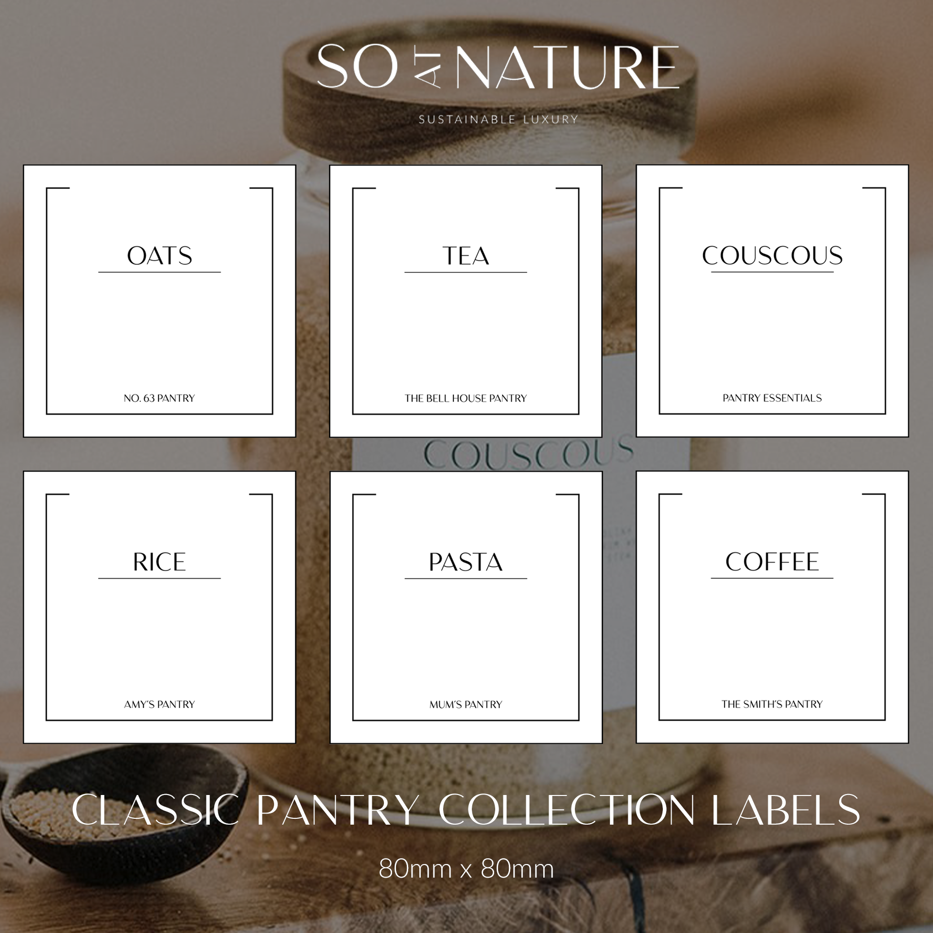 So At Nature – wholesale Food/beverage label – Large Pantry Labels - Pantori7