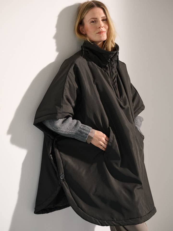uma padded poncho for wholesale by moshi moshi mind