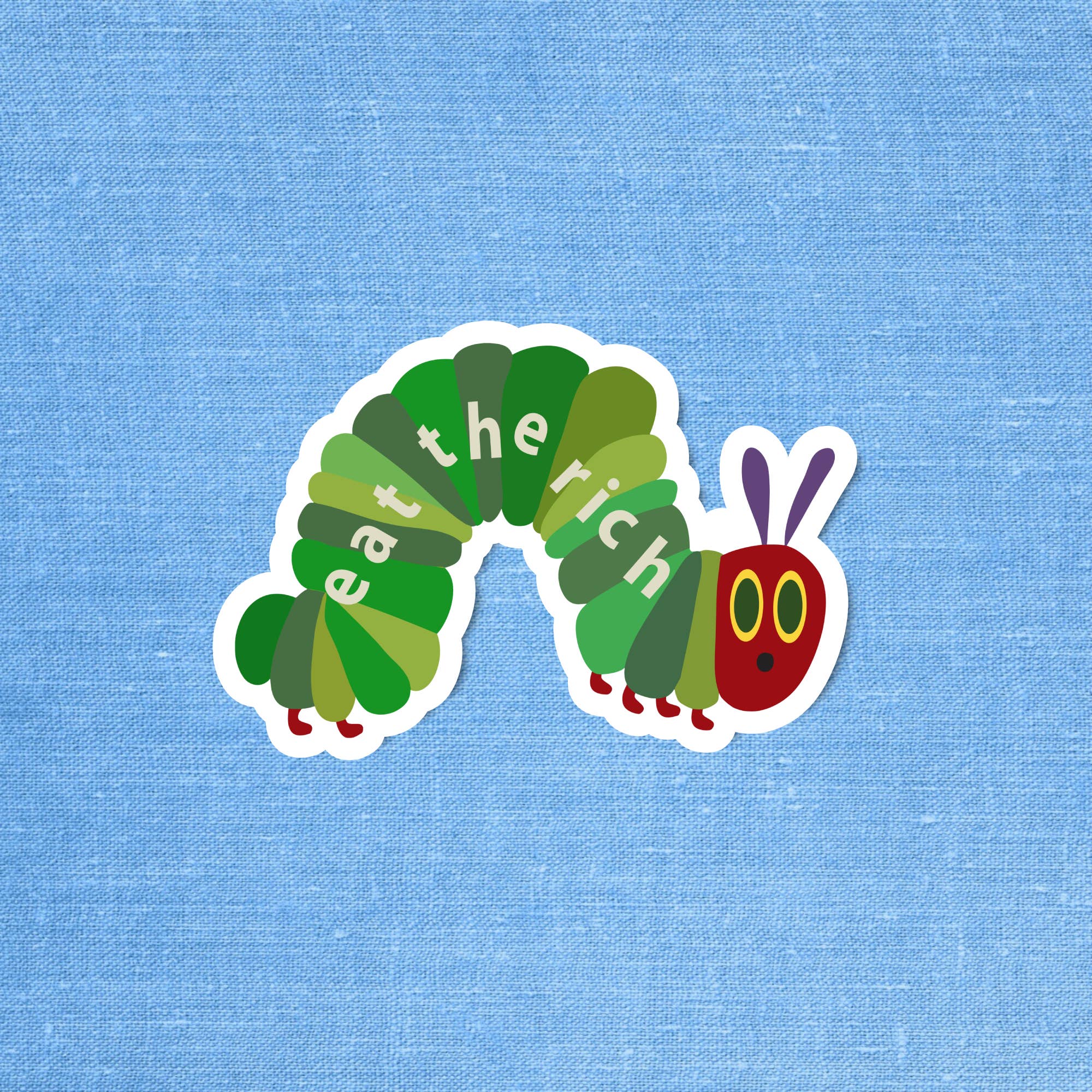 Radical Buttons - Wholesale Sticker - Eat the rich sticker, Social justice sticker